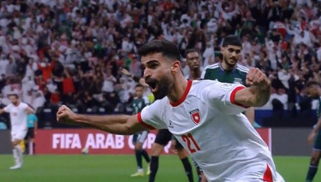 هدف الاردن الاول في مرمي السعودية ورد فعل يزن النعيمات