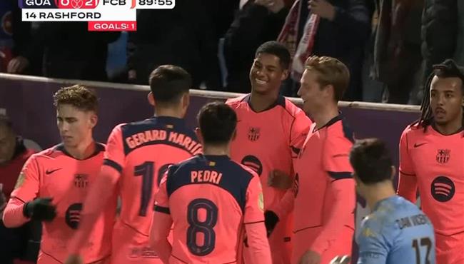 هدف برشلونة الثاني في مرمي جوادالاخارا بكأس ملك اسبانيا .. راشفورد