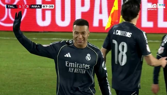 هدف مبابي الثاني في مرمي تالافيرا بكأس ملك اسبانيا