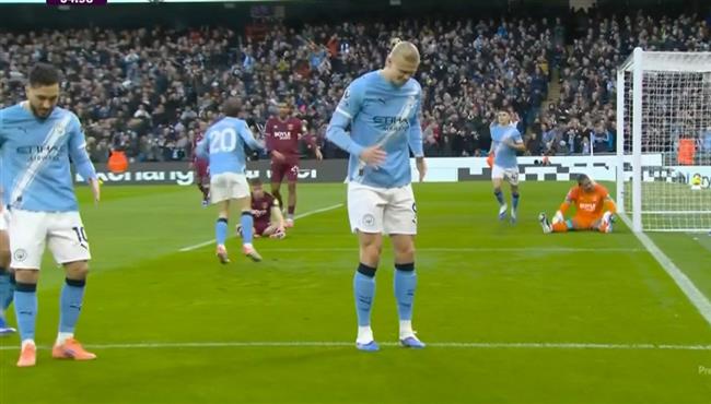 هدف هالاند في مرمي وست هام بالدوري الانجليزي