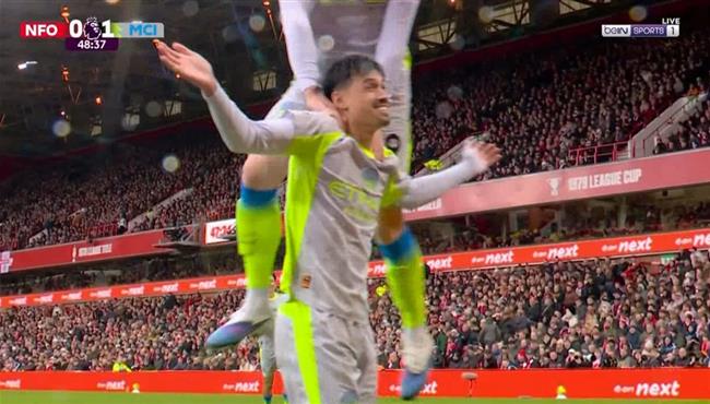 هدف مانشستر سيتي في مرمي نوتينجهام فورست بالدوري الانجليزي