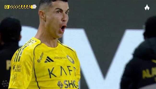 هدف كريستيانو رونالدو الثاني بالكعب في مرمي الاخدود بالدوري السعودي