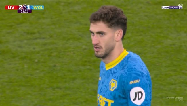 هدف ولفرهامبتون الاول في مرمي ليفربول بالدوري الانجليزي