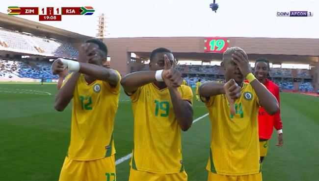 هدف تعادل زيمبابوي مع جنوب افريقيا بكأس امم افريقيا