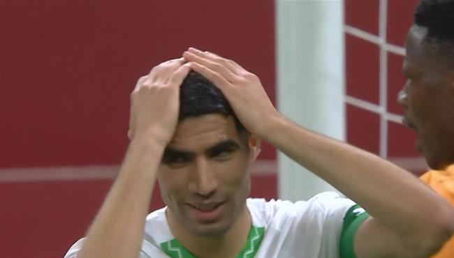 تصدي حارس زامبيا يحرم اشرف حكيمي من تسجيل هدف محقق للمغرب