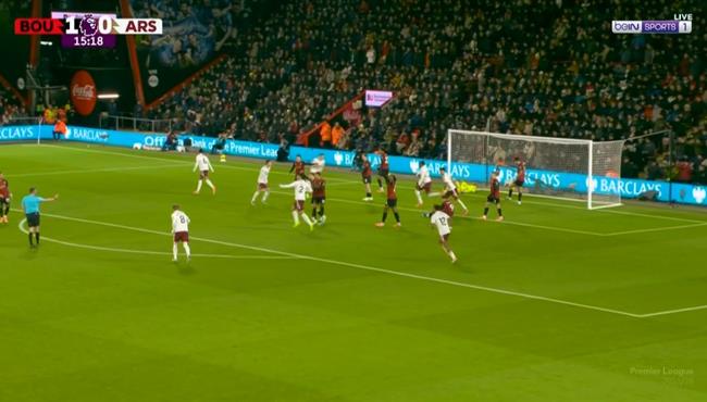 اهداف مباراة ارسنال وبورنموث في الدوري الانجليزي