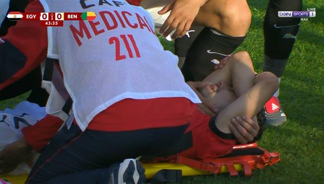 اصابة محمد حمدي وخروجه في مباراة مصر وبنين بكأس أمم أفريقيا