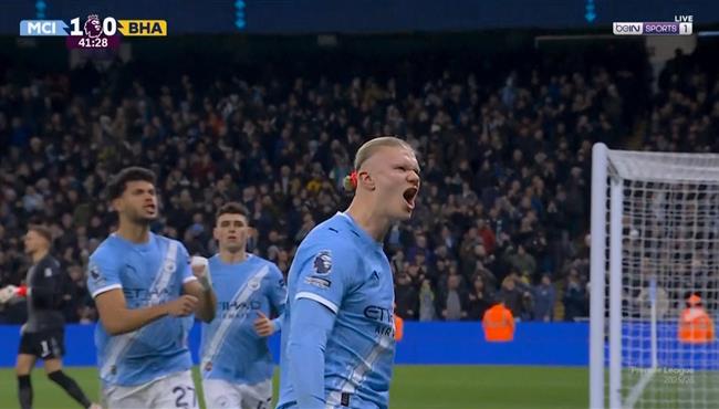 اهداف مباراة مانشستر سيتي وبرايتون في الدوري الانجليزي