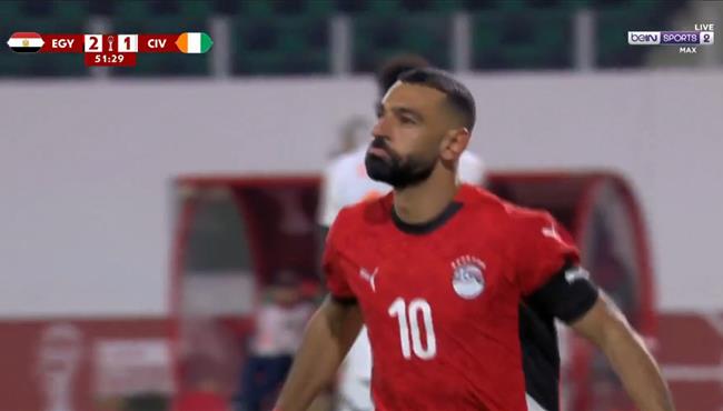 هدف محمد صلاح في مرمي كوت ديفوار اسيست امام عاشور الرائع