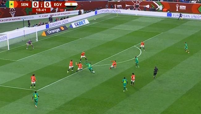 فرصة نيكولاس جاكسون علي مرمي مصر في نصف نهائي كأس امم افريقيا