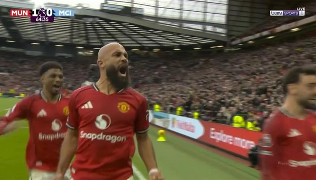 هدف مانشستر يونايتد الاول الرائع في مرمي مانشستر سيتي .. مبيومو