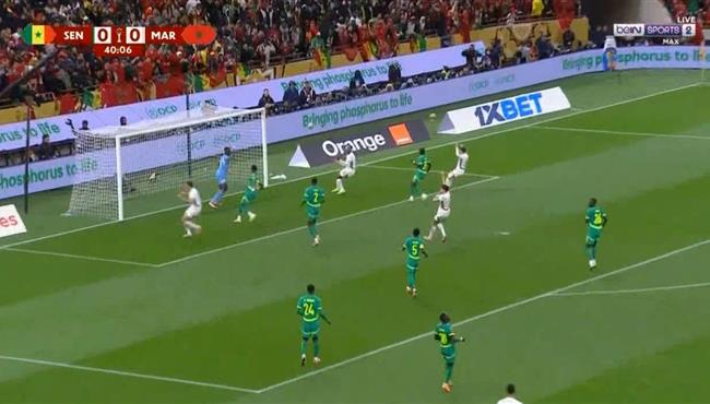 نايف اكرد يهدر هدف محقق لـ المغرب امام السنغال في نهائي كاس امم افريقيا