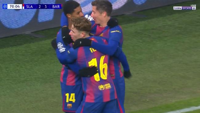 اهداف مباراة برشلونة وسلافيا براج في دوري ابطال اوروبا