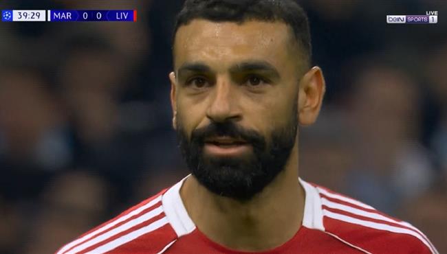 محمد صلاح كاد ان يسجل هدف امام مارسيليا بدوري ابطال اوروبا