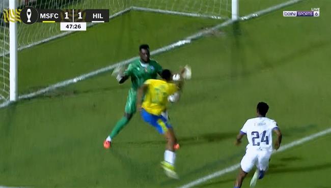 لاعب صن داونز كاد ان يسجل هدف امام الهلال دوري ابطال افريقيا