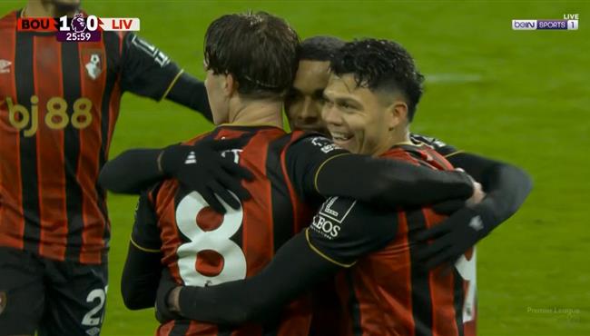 اهداف مباراة ليفربول وبورنموث في الدوري الانجليزي
