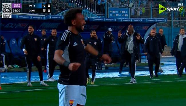 هدف الجونة الاول في مرمي بيراميدز بالدوري المصري