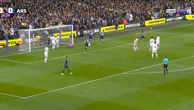 هدف ارسنال الاول في مرمي ليدز يونايتد بالدوري الانجليزي