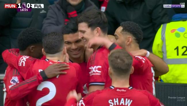 اهداف مباراة مانشستر يونايتد وفولهام في الدوري الانجليزي