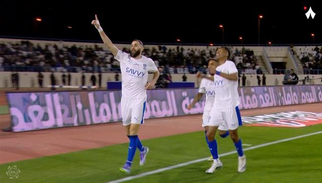 هدف كريم بنزيما في مرمي الاخدود بالدوري السعودي