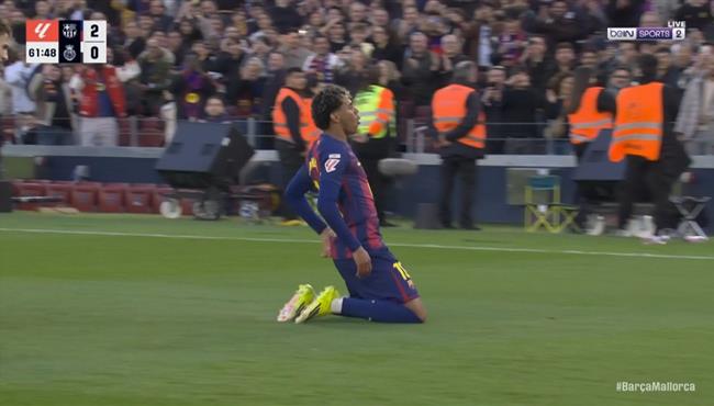 هدف لامين يامال الرائع في مرمي ريال مايوركا بالدوري الاسباني