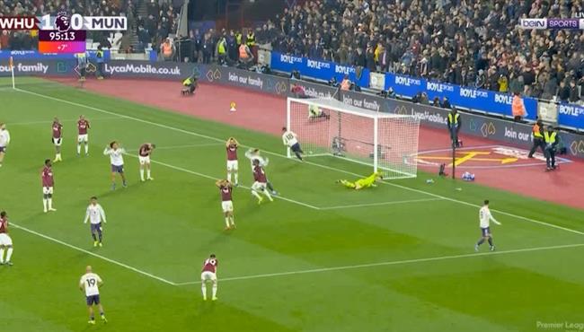 اهداف مباراة مانشستر يونايتد ووست هام في الدوري الانجليزي