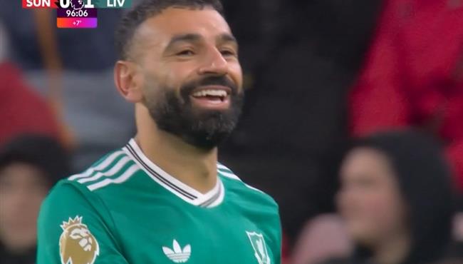 محمد صلاح كاد ان يسجل هدف رائع في الثواني الاخيرة امام سندرلاند