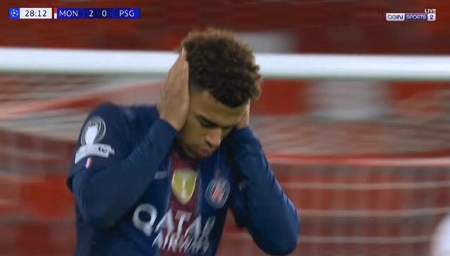 هدف باريس سان جيرمان الاول في مرمي موناكو بدوري ابطال اوروبا