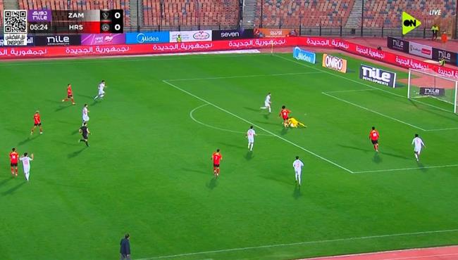 انقاذ رائع من المهدي سليمان لمرمي الزمالك امام حرس الحدود في الدوري المصري