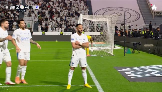 هدف الهلال الرابع في مرمي الشباب بالدوري السعودي