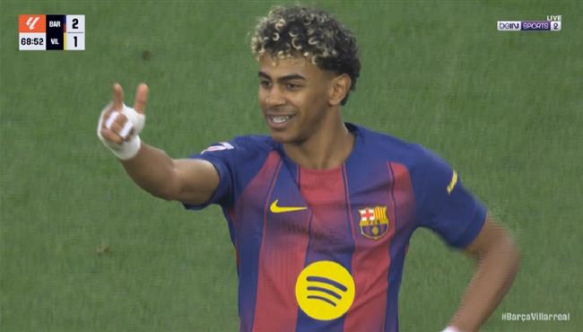 هدف لامين يامال الثالث في مرمي فياريال بالدوري الاسباني