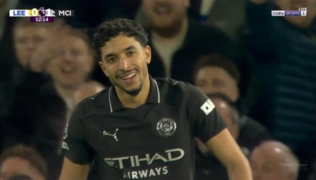 ملخص لمسات عمر مرموش في مباراة مانشستر سيتي وليدز يونايتد بالدوري الانجليزي