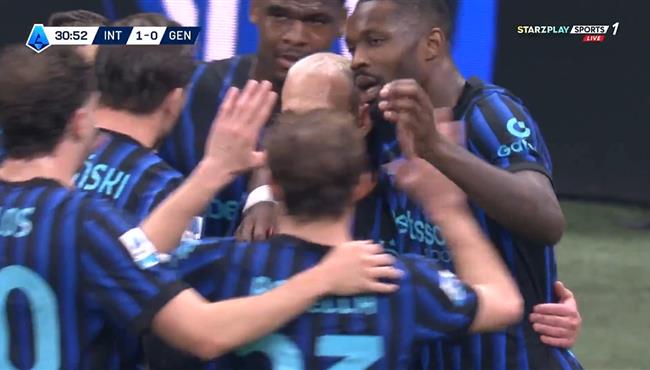 اهداف مباراة انتر ميلان وجنوي (20) الدوري الايطالي