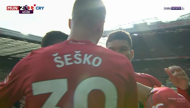 اهداف مباراة مانشستر يونايتد وكريستال بالاس في الدوري الانجليزي