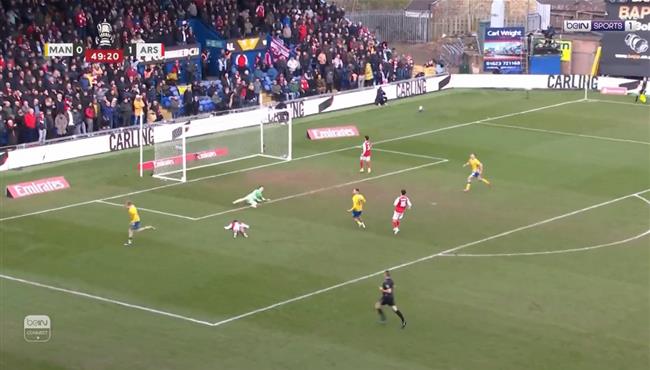 هدف تعادل مانسفيلد تاون مع ارسنال (11) كاس الاتحاد الانجليزي