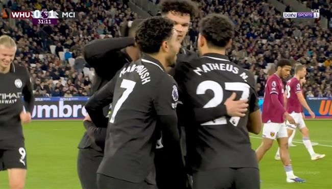 اهداف مباراة مانشستر سيتي ووست هام في الدوري الانجليزي