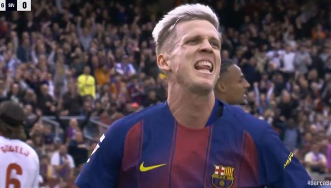 هدف داني أولمو في مرمي اشبيلية بالدوري الاسباني