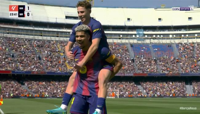 اهداف مباراة برشلونة ورايو فاليكانو في الدوري الاسباني