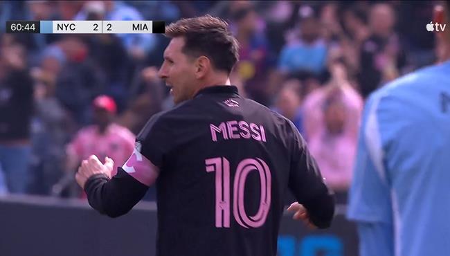 هدفا ميسي في مرمي نيويورك سيتي بالدوري الامريكي