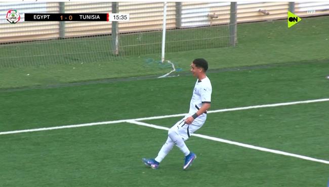 هدف مصر الاول في مرمي تونس بتصفيات كأس امم افريقيا تحت 17 عام