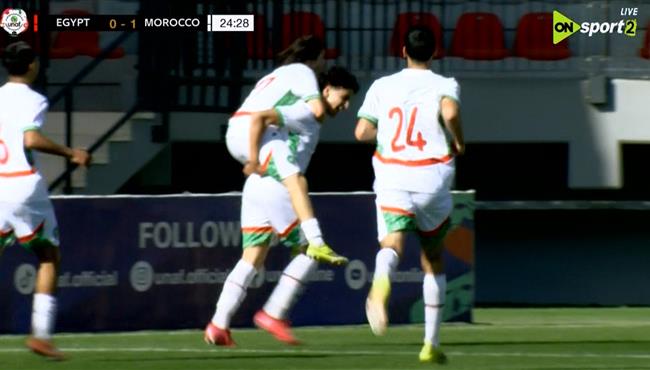 هدف المغرب الاول في مرمي مصر بتصفيات كأس امم افريقيا تحت 17 عام