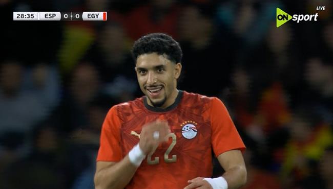 القائم يحرم عمر مرموش من تسجيل هدف رائع امام اسبانيا