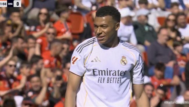 مبابي يهدر هدف محقق بطريقة لا تصدق امام ريال مايوركا في الدوري الاسباني