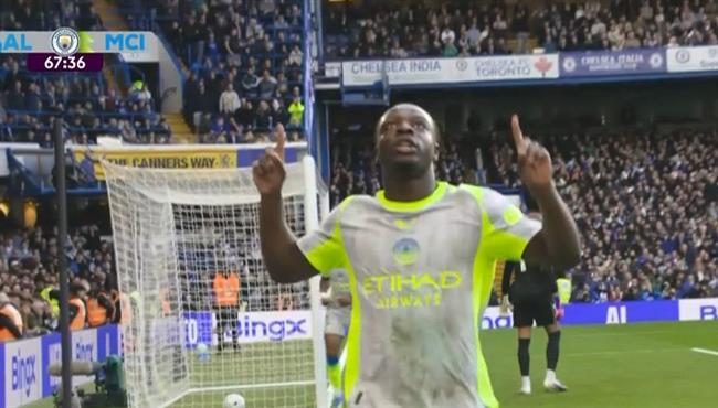 هدف مانشستر سيتي الثالث في مرمي تشيلسي بالدوري الانجليزي