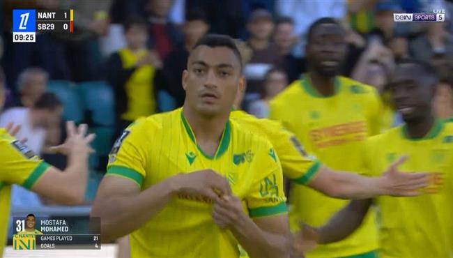 هدف مصطفي محمد الرائع في مرمي بريست بالدوري الفرنسي