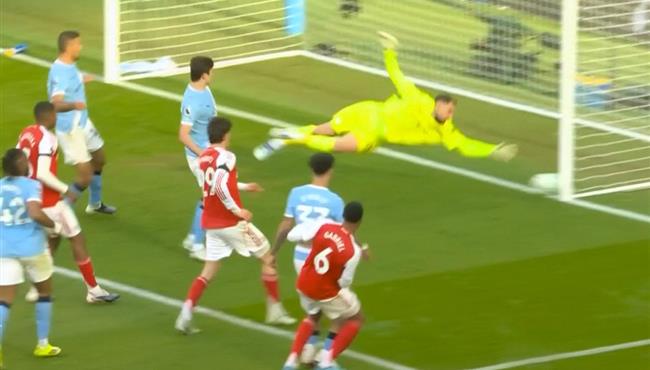 القائم يحرم ارسنال من تسجيل هدف امام مانشستر سيتي بالدوري الانجليزي