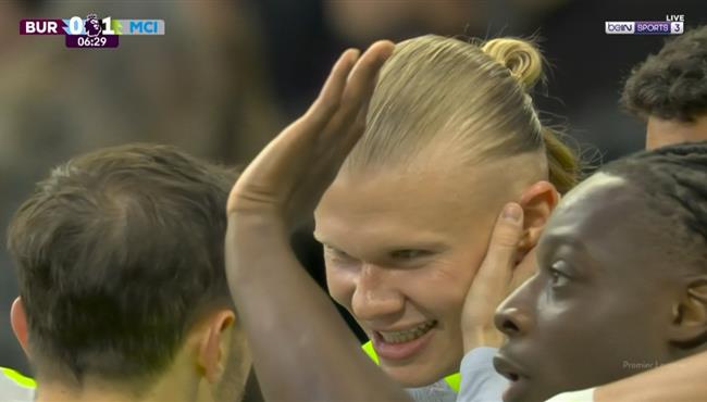 اهداف مباراة مانشستر سيتي وبيرنلي في الدوري الانجليزي