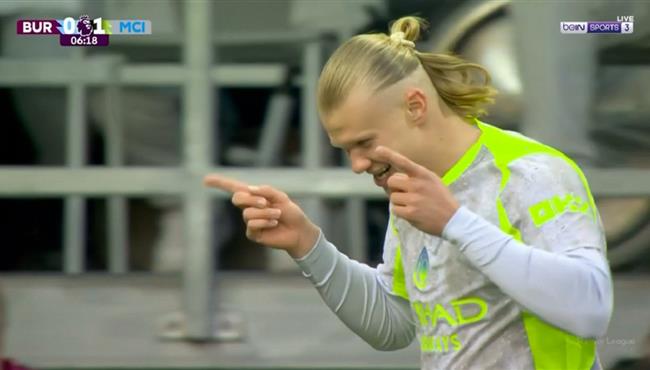 هدف هالاند في مرمي بيرنلي بالدوري الانجليزي