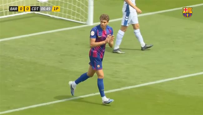 ملخص لمسات حمزة عبد الكريم في مباراة برشلونة وتينيريفي بكأس الابطال للشباب