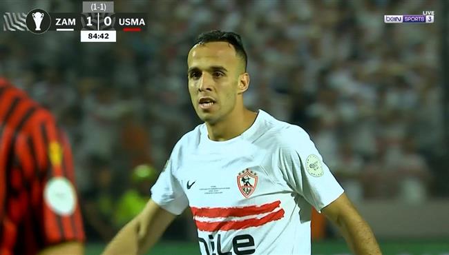 ناصر منسي كاد ان يسجل هدف امام اتحاد العاصمة بنهائي كأس الكونفيدرالية